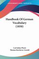 Handbook Of German Vocabulary (1850), Ploetz Carl Julius