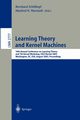 Learning Theory and Kernel Machines, 