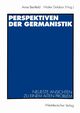 Perspektiven der Germanistik, Bentfeld Anne