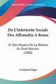 De L'Inferiorite Sociale Des Affranchis A Rome, Pages Ferdinand