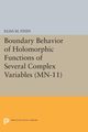 Boundary Behavior of Holomorphic Functions of Several Complex Variables, Stein Elias M.