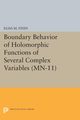 Boundary Behavior of Holomorphic Functions of Several Complex Variables. (MN-11), Stein Elias M.
