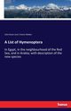 A List of Hymenoptera, Lord John Keast