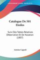 Catalogue De 501 Etoiles, Cagnoli Antoine