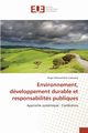 Environnement, dveloppement durable et responsabilits publiques, CASANOVA-R