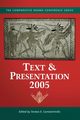 Text & Presentation, 2005, 