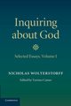 Inquiring about God, Wolterstorff Nicholas