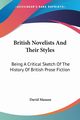 British Novelists And Their Styles, Masson David