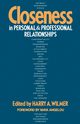 Closeness in Personal and Professional Relationships, Wilmer Harry A.