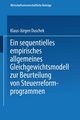 Ein sequentielles empirisches allgemeines Gleichgewichtsmodell zur Beurteilung von Steuerreformprogrammen, Duschek Klaus-Jrgen