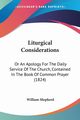 Liturgical Considerations, Shepherd William