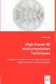 High Power RF Instrumentation Techniques, Stan Ovidiu