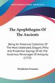 The Apophthegms Of The Ancients, Erasmus Desiderius