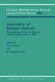 Geometry of Banach Spaces, 