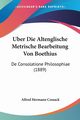 Uber Die Altenglische Metrische Bearbeitung Von Boethius, Cossack Alfred Hermann