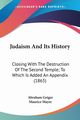 Judaism And Its History, Geiger Abraham