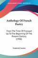 Anthology Of French Poetry, 