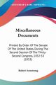 Miscellaneous Documents, Armstrong Robert