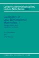 Geometry of Low-Dimensional Manifolds, 