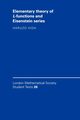 Elementary Theory of L-Functions and Eisenstein Series, Hida Haruzo