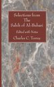 Selections from The Sahih of Al-Buhari, Torrey Charles C.
