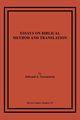 Essays on Biblical Method and Translation, Greenstein Edward L.