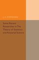 Some Recent Researches in the Theory of Statistics and Actuarial Science, Steffensen J. F.