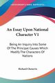 An Essay Upon National Character V1, Chenevix Richard