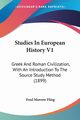 Studies In European History V1, Fling Fred Morrow