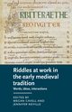 Riddles at work in the early medieval tradition, 