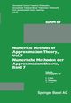 Numerical Methods of Approximation Theory, Vol. 7 / Numerische Methoden Der Approximationstheorie, Band 7, Collatz L.