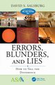 Errors, Blunders, and Lies, Salsburg David S.