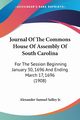 Journal Of The Commons House Of Assembly Of South Carolina, 