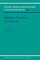 Boolean Function Complexity, 