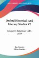 Oxford Historical And Literary Studies V6, Strachey Ray