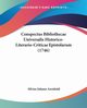 Conspectus Bibliothecae Universalis Historico-Literario-Criticae Epistolarum (1746), Arenhold Silvius Johann