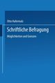 Schriftliche Befragung - Moglichkeiten Und Grenzen, Hafermalz Otto