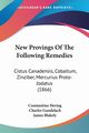 New Provings Of The Following Remedies, Hering Constantine