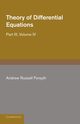 Theory of Differential Equations, Forsyth Andrew Russell