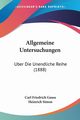 Allgemeine Untersuchungen, Gauss Carl Friedrich