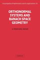 Orthonormal Systems and Banach Space Geometry, Pietsch Albrecht