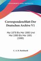 Correspondenzblatt Der Deutschen Archive V1, 
