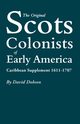 Original Scots Colonists of Early America, Dobson David
