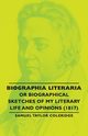Biographia Literaria - Or Biographical Sketches of My Literary Life and Opinions (1817), Coleridge Samuel Taylor