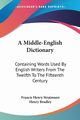 A Middle-English Dictionary, Stratmann Francis Henry