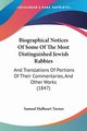 Biographical Notices Of Some Of The Most Distinguished Jewish Rabbies, Turner Samuel Hulbeart