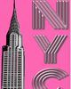 Hot Pink New York City Chrysler Building creative drawing journal, Michael Sir