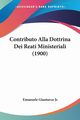 Contributo Alla Dottrina Dei Reati Ministeriali (1900), Gianturco Jr. Emanuele