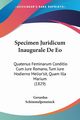 Specimen Juridicum Inaugurale De Eo, Schimmelpenninck Gerardus