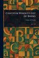 Chatto & Windus's List of Books, Windus Chatto &